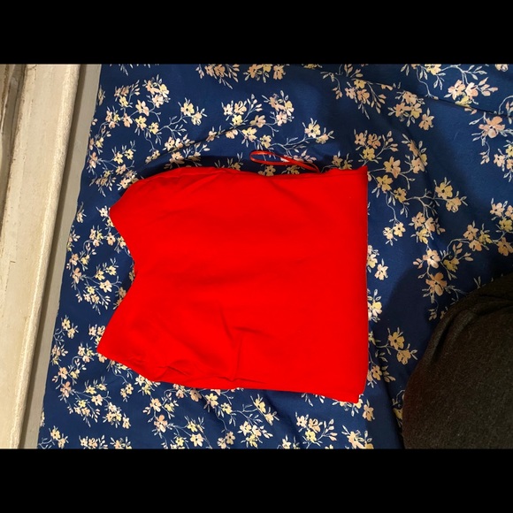 Red & Black Puffy Long Sleeve Dress - Picture 8 of 11